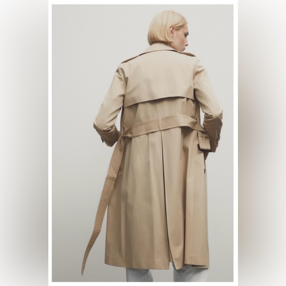 Massimo Dutti Trench coat in khaki. Size XS - Picture 5 of 12